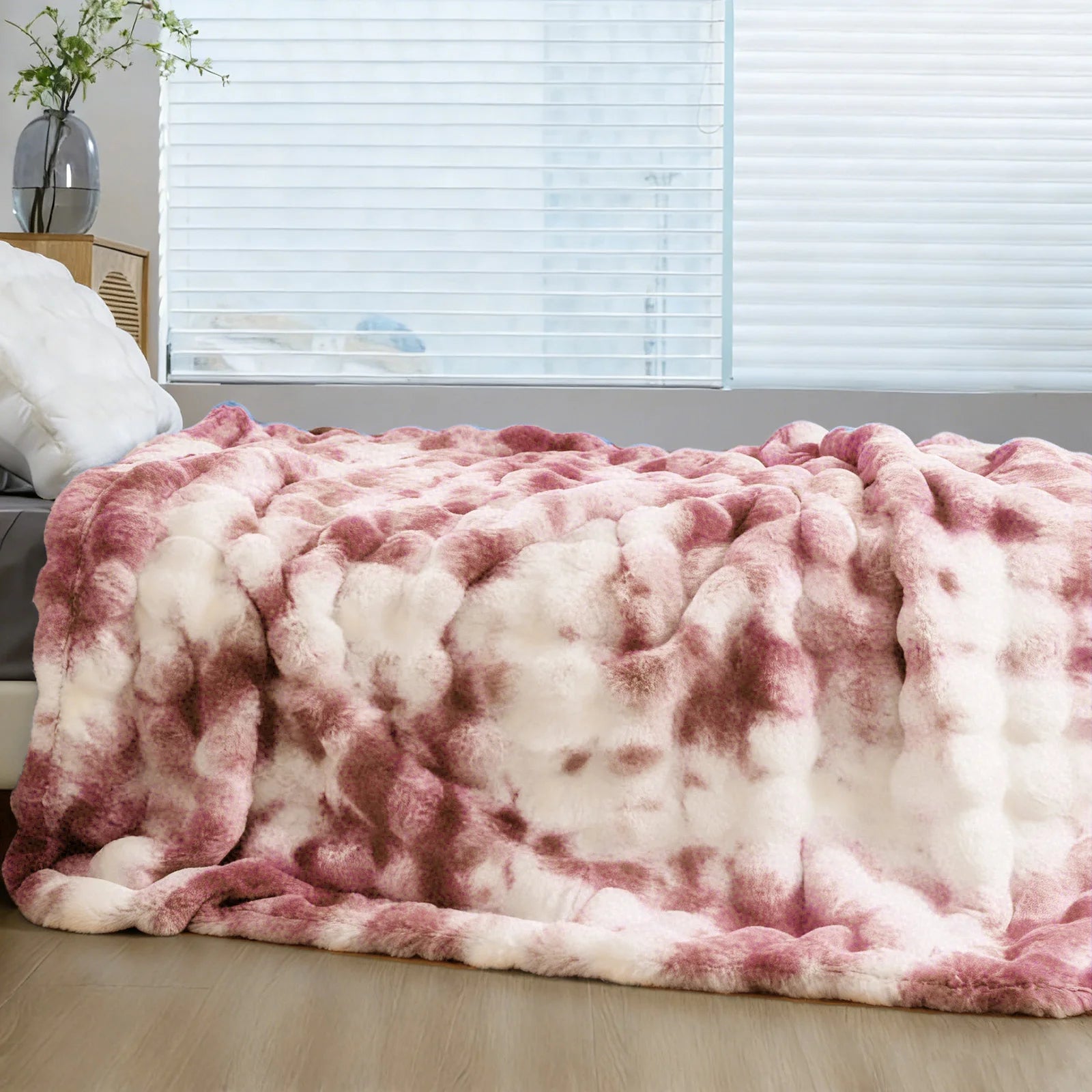 Soft Cozy Faux Fur Rabbit Blanket