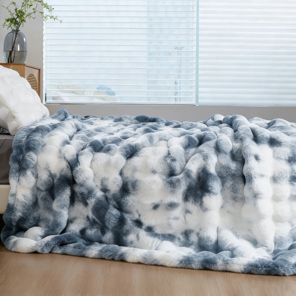 Soft Cozy Faux Fur Rabbit Blanket