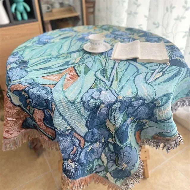 Monet Oil Painting Lotus Blankets