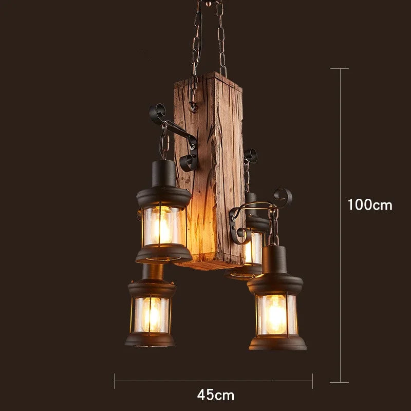 Rustic Wood Pendant Lights
