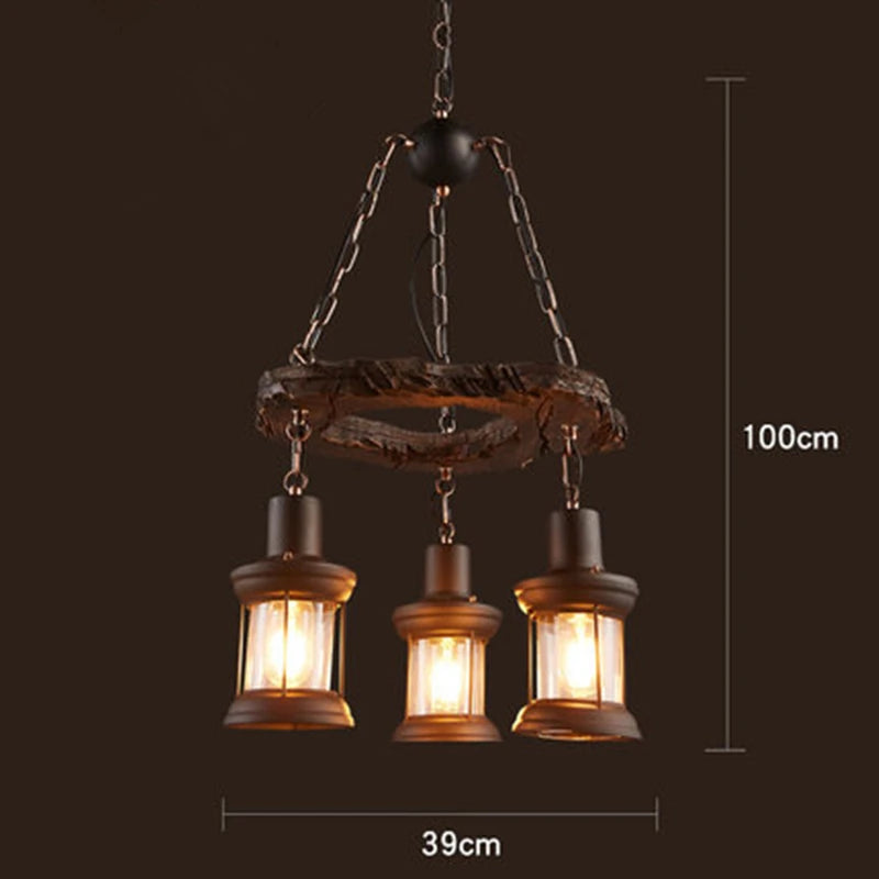 Rustic Wood Pendant Lights