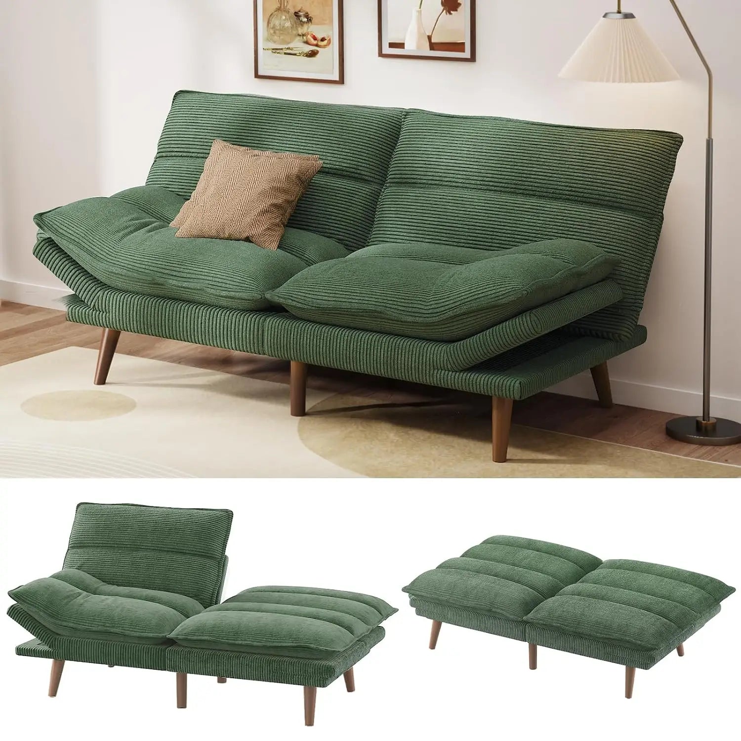 Corduroy Futon Sofa Bed