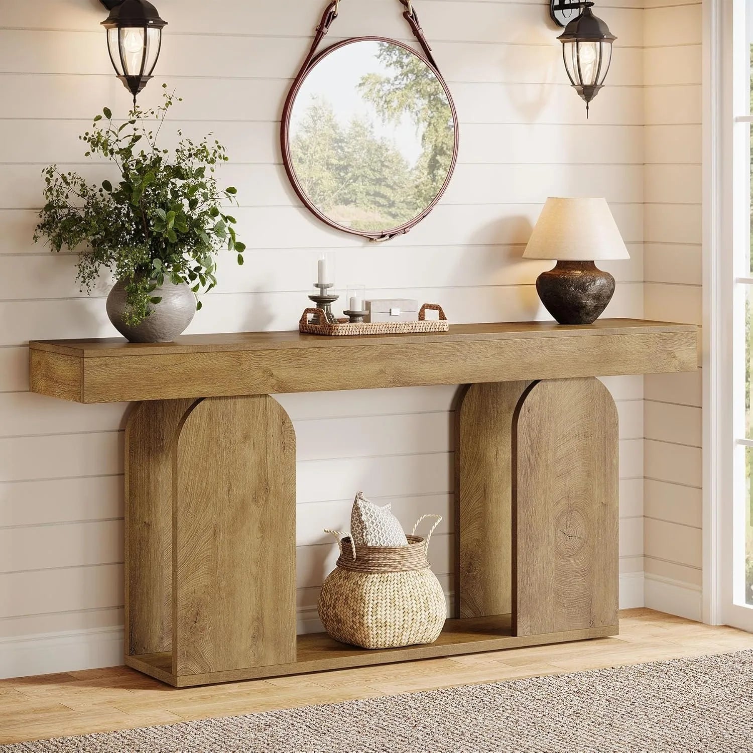 70.9-Inch Extra Long Farmhouse Console Table