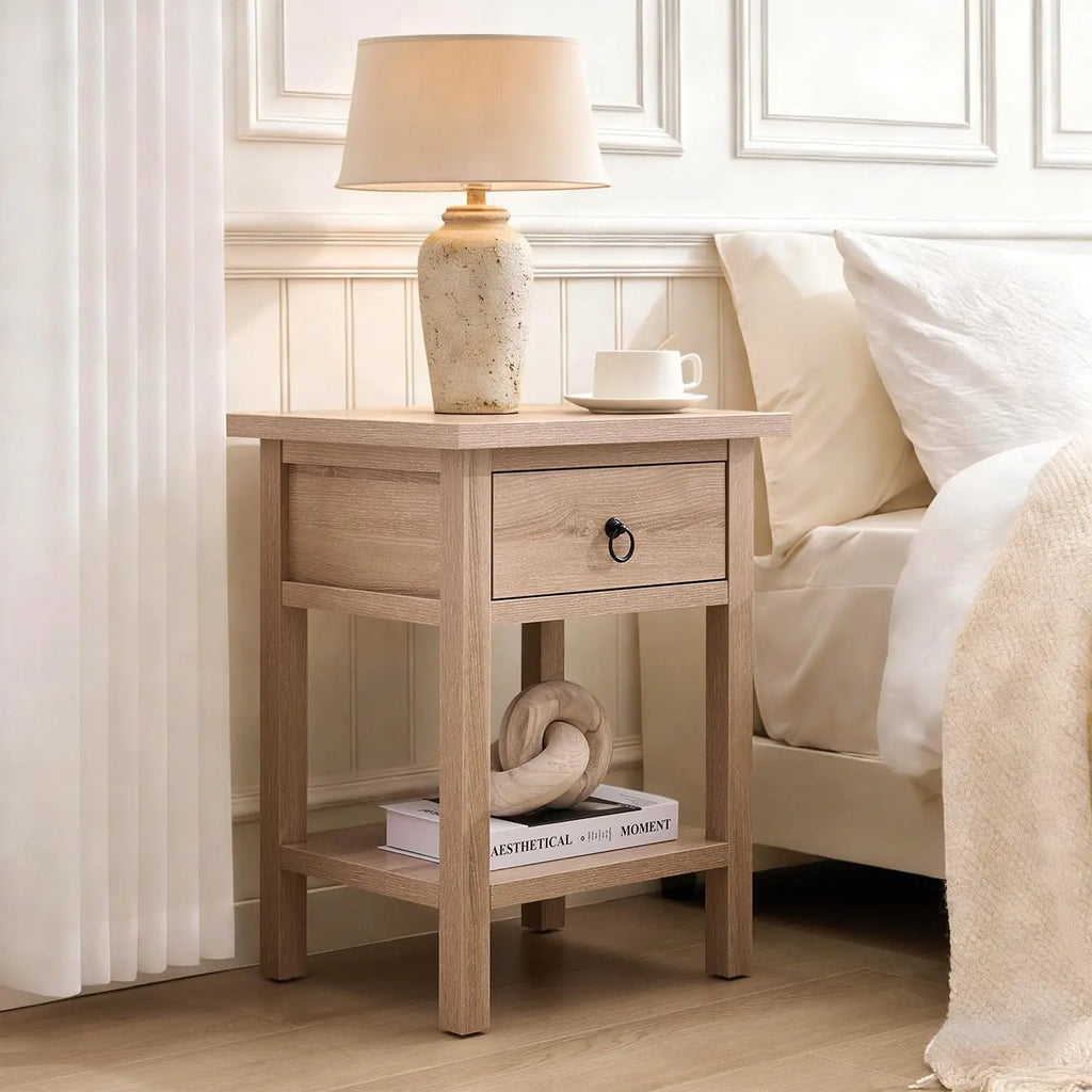 Oak Nightstand Set of 2