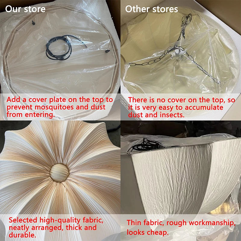 Japanese Retro Fabric Pendant Lights