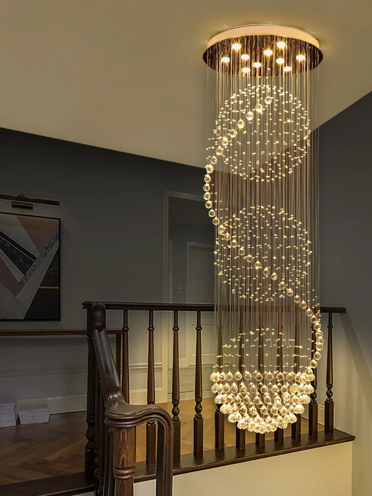 Modern Villa Staircase Chandelier