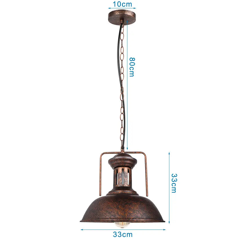 Industrial Vintage Rust Metal Pendant Lamps