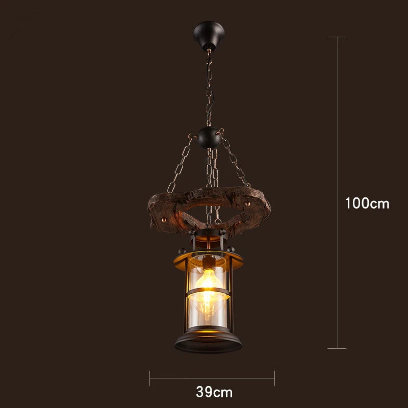 Rustic Wood Pendant Lights