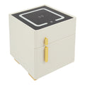 Smart Nightstand w/ Drawer, Safe & Wireless Charging