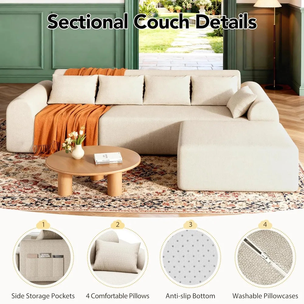 Cloud Boneless Sectional Sofa for Living Room