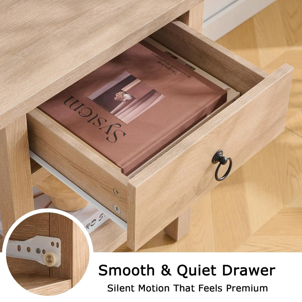 Oak Nightstand Set of 2