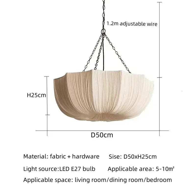 Japanese Retro Fabric Pendant Lights
