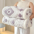 Geometric Patterned Jacquard Fleece Blanket