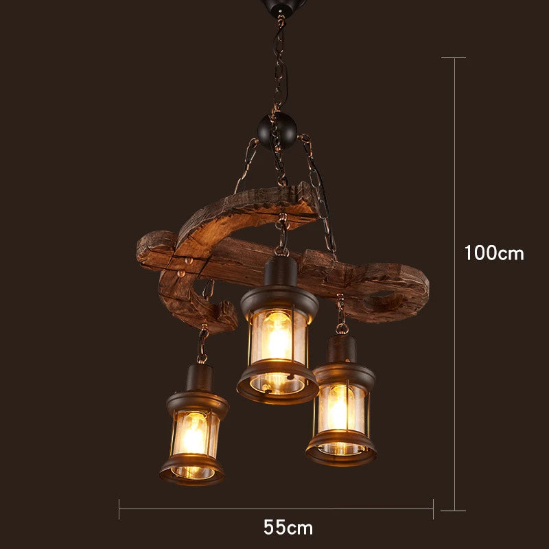 Rustic Wood Pendant Lights