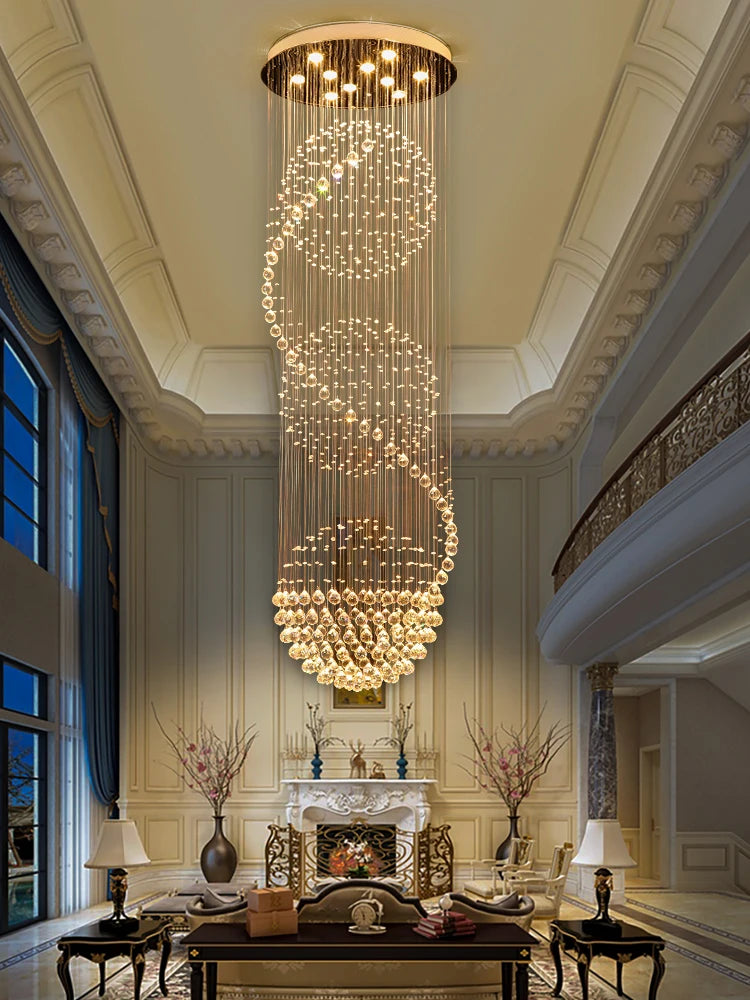 Modern Villa Staircase Chandelier