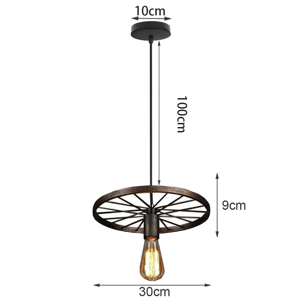 Industrial Vintage Rust Metal Pendant Lamps