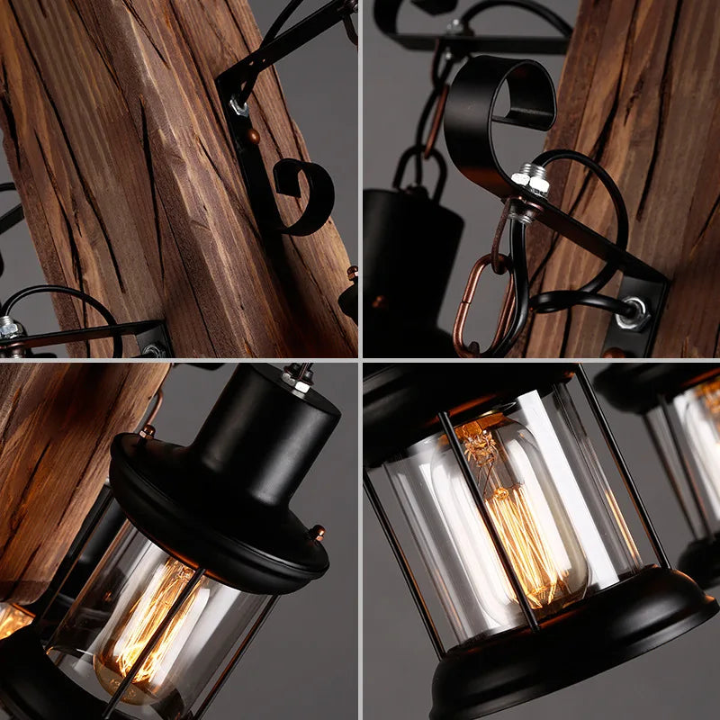 Rustic Wood Pendant Lights