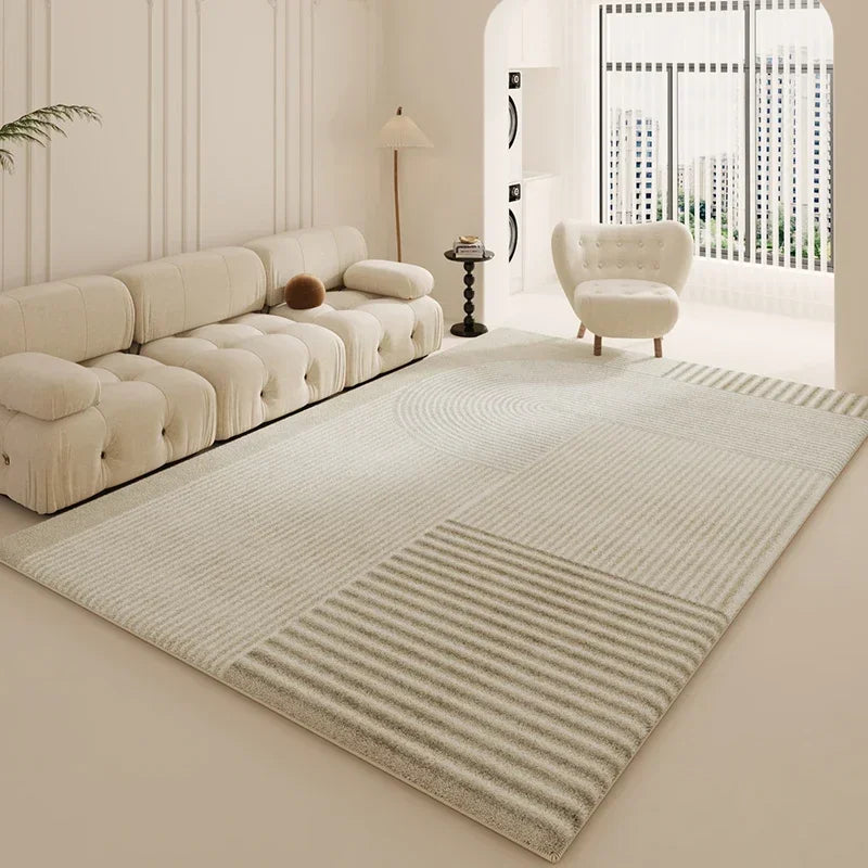 White Modern Thickened Minimalist Rug