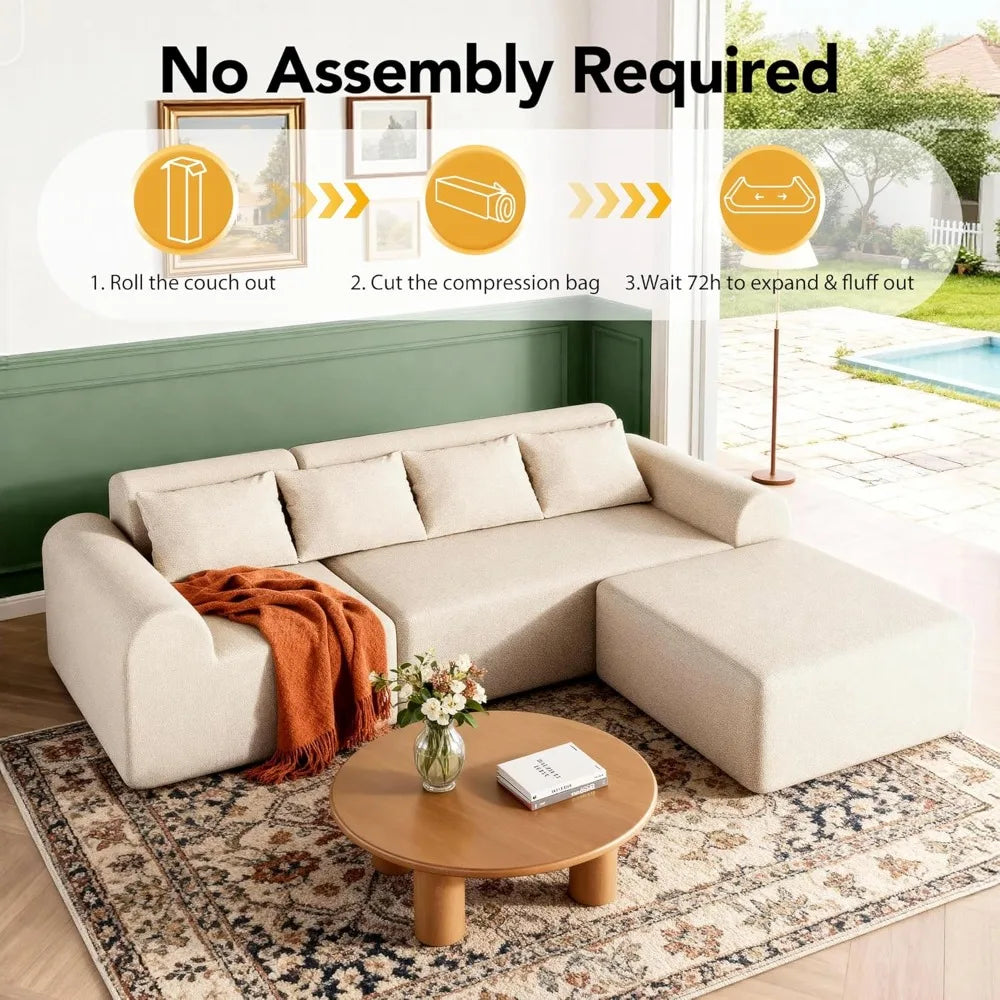 Cloud Boneless Sectional Sofa for Living Room