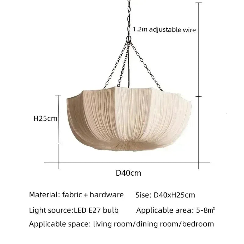 Japanese Retro Fabric Pendant Lights