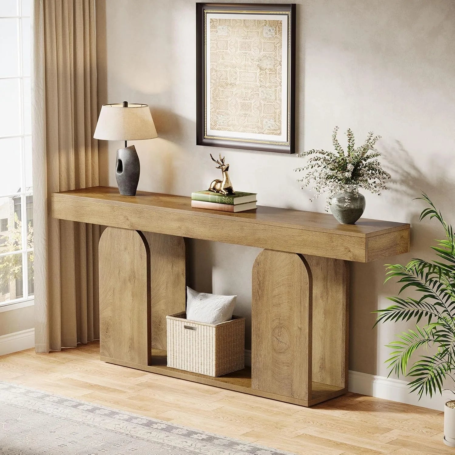 70.9-Inch Extra Long Farmhouse Console Table