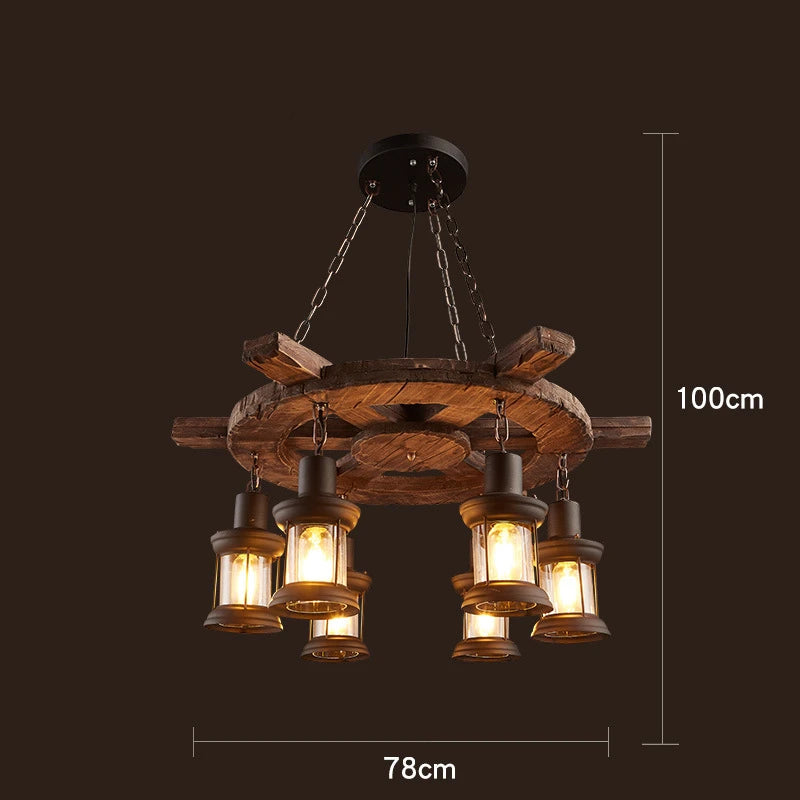 Rustic Wood Pendant Lights