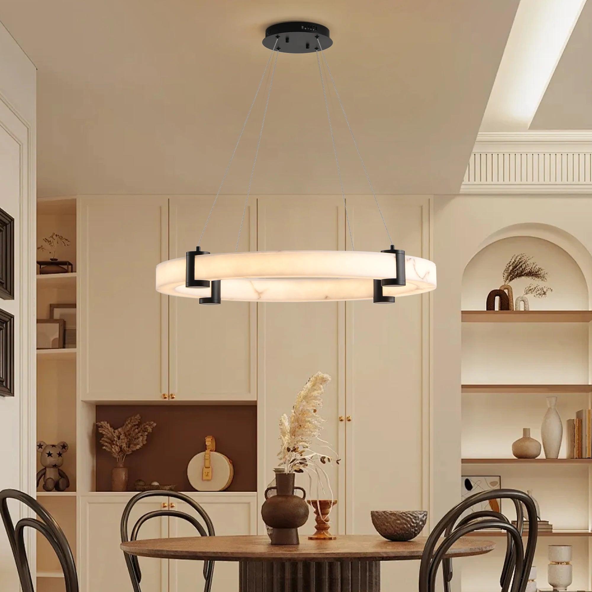Modern Imitation Marble Finish Chandelier