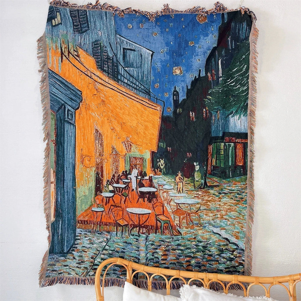 Monet Oil Painting Lotus Blankets