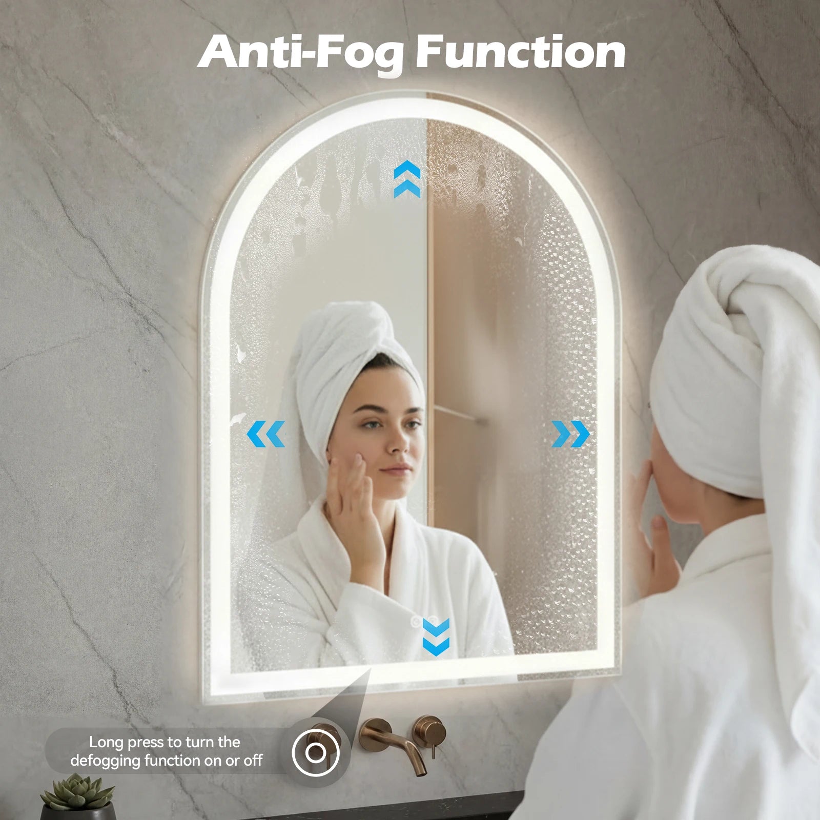 Arched LED Bathroom Vanity Mirror