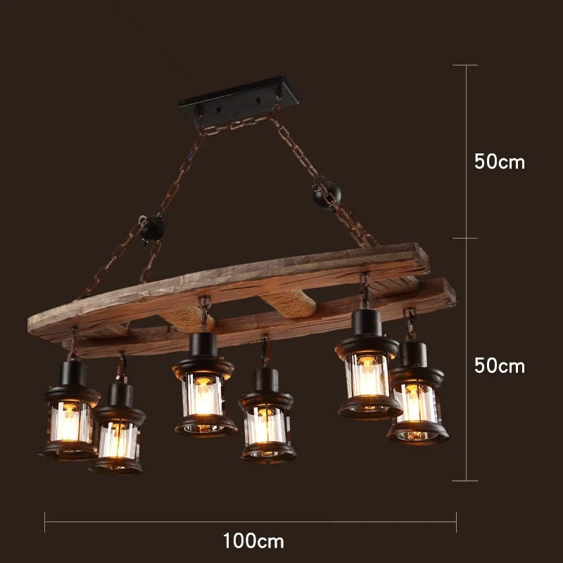 Rustic Wood Pendant Lights