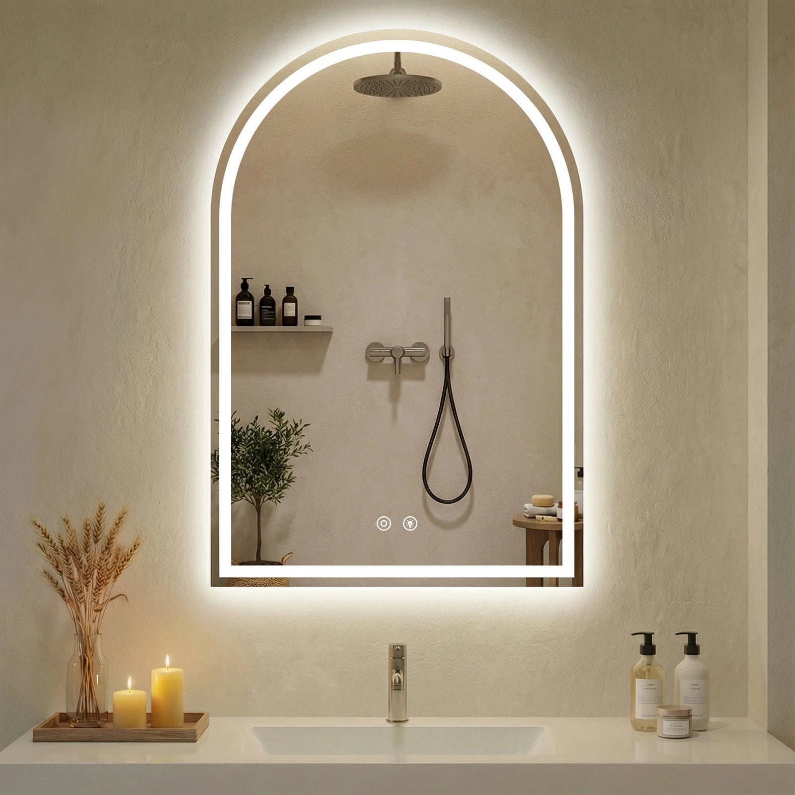 Arched LED Bathroom Vanity Mirror