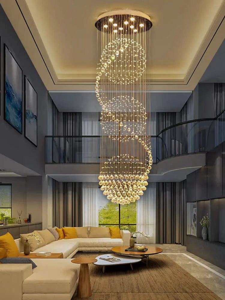 Modern Villa Staircase Chandelier