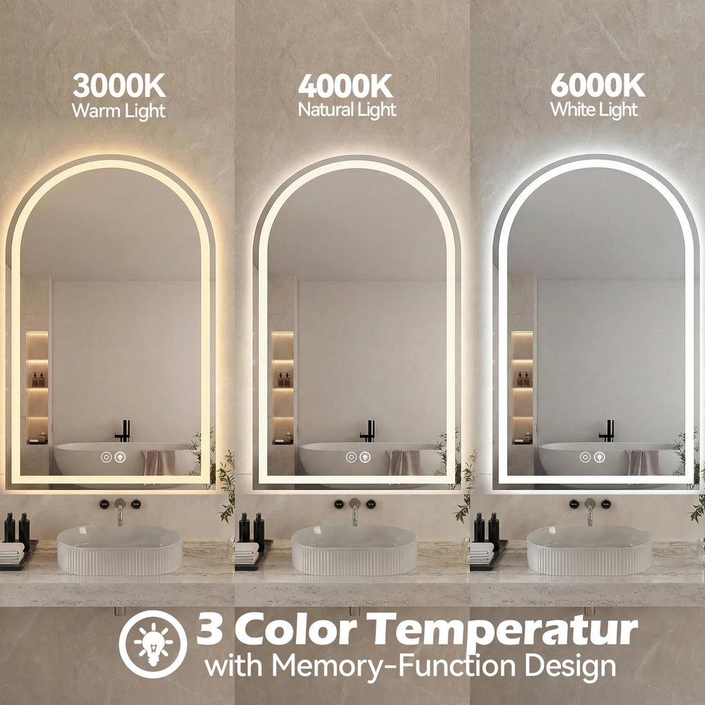 Arched LED Bathroom Vanity Mirror