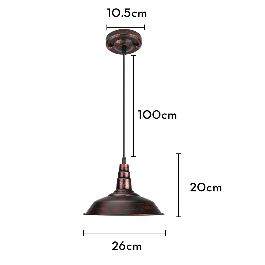 Industrial Vintage Rust Metal Pendant Lamps