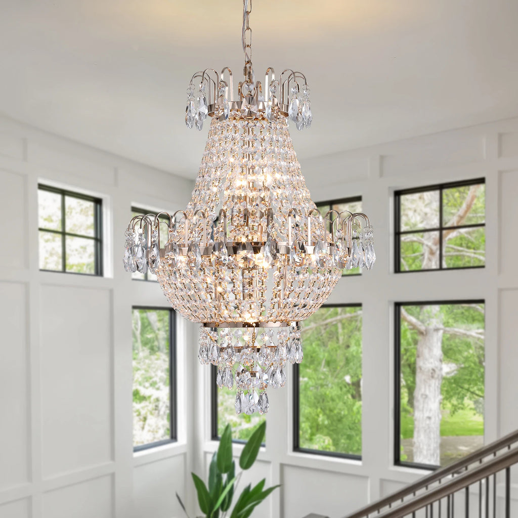 Luxury Gold K9 Crystal Chandelier
