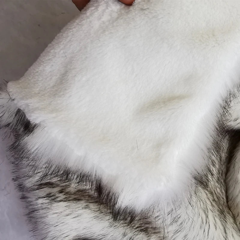 Luxury Imitation Fox Fur Blanket