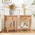 Oak Nightstand Set of 2