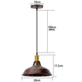 Industrial Vintage Rust Metal Pendant Lamps