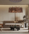 Retro Wooden Hanging Chandelier