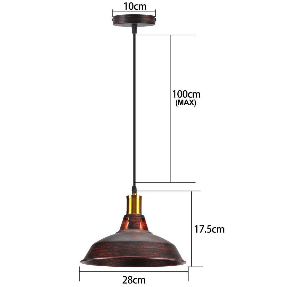 Industrial Vintage Rust Metal Pendant Lamps