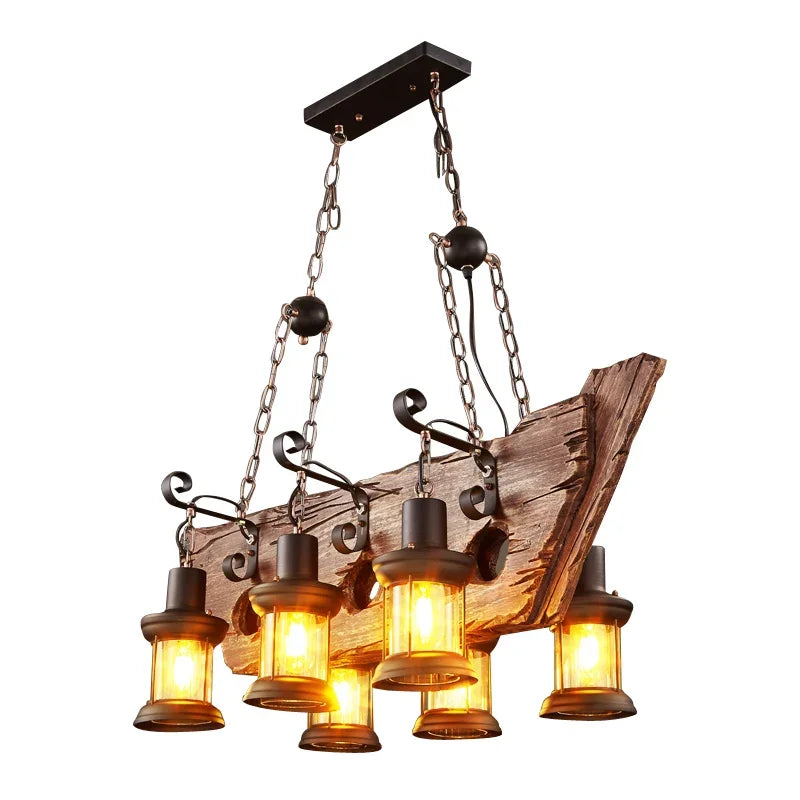 Rustic Wood Pendant Lights