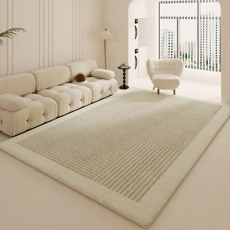 White Modern Thickened Minimalist Rug