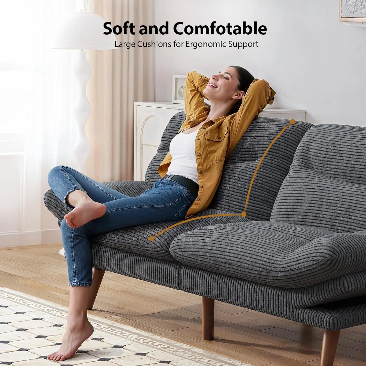 Corduroy Futon Sofa Bed