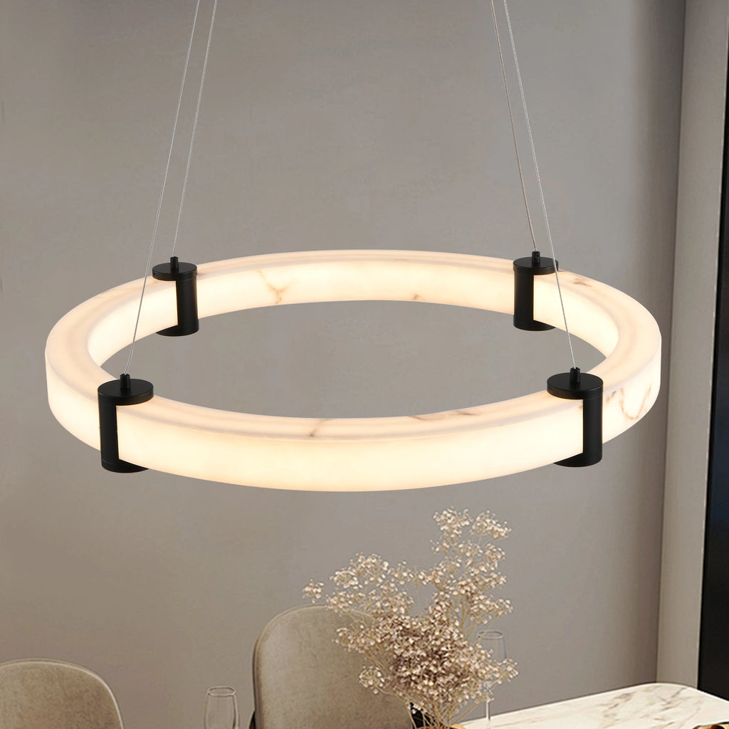 Modern Imitation Marble Finish Chandelier