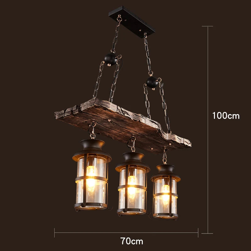 Rustic Wood Pendant Lights