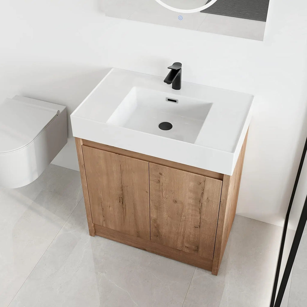 48" Modern Floor Stand Bathroom Sink with Cabinets