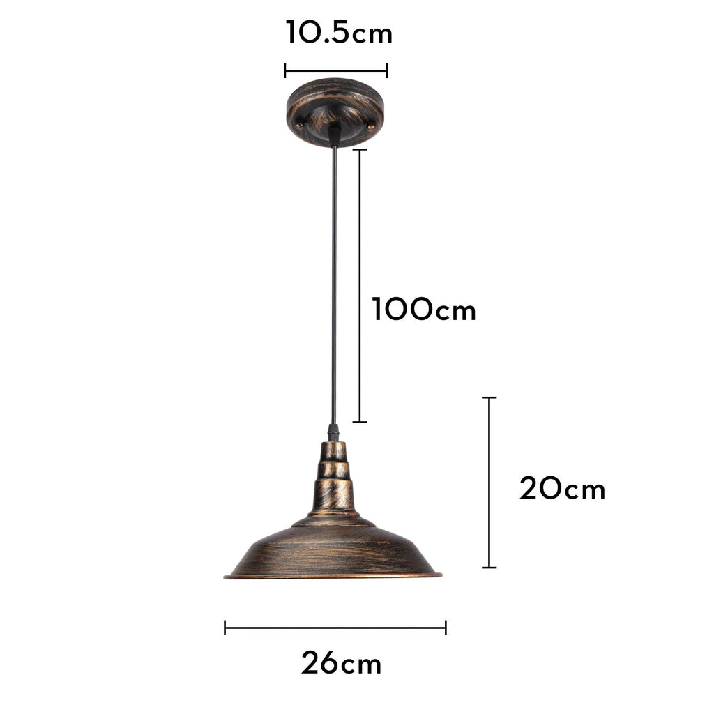 Industrial Vintage Rust Metal Pendant Lamps