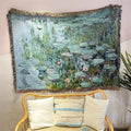 Monet Oil Painting Lotus Blankets