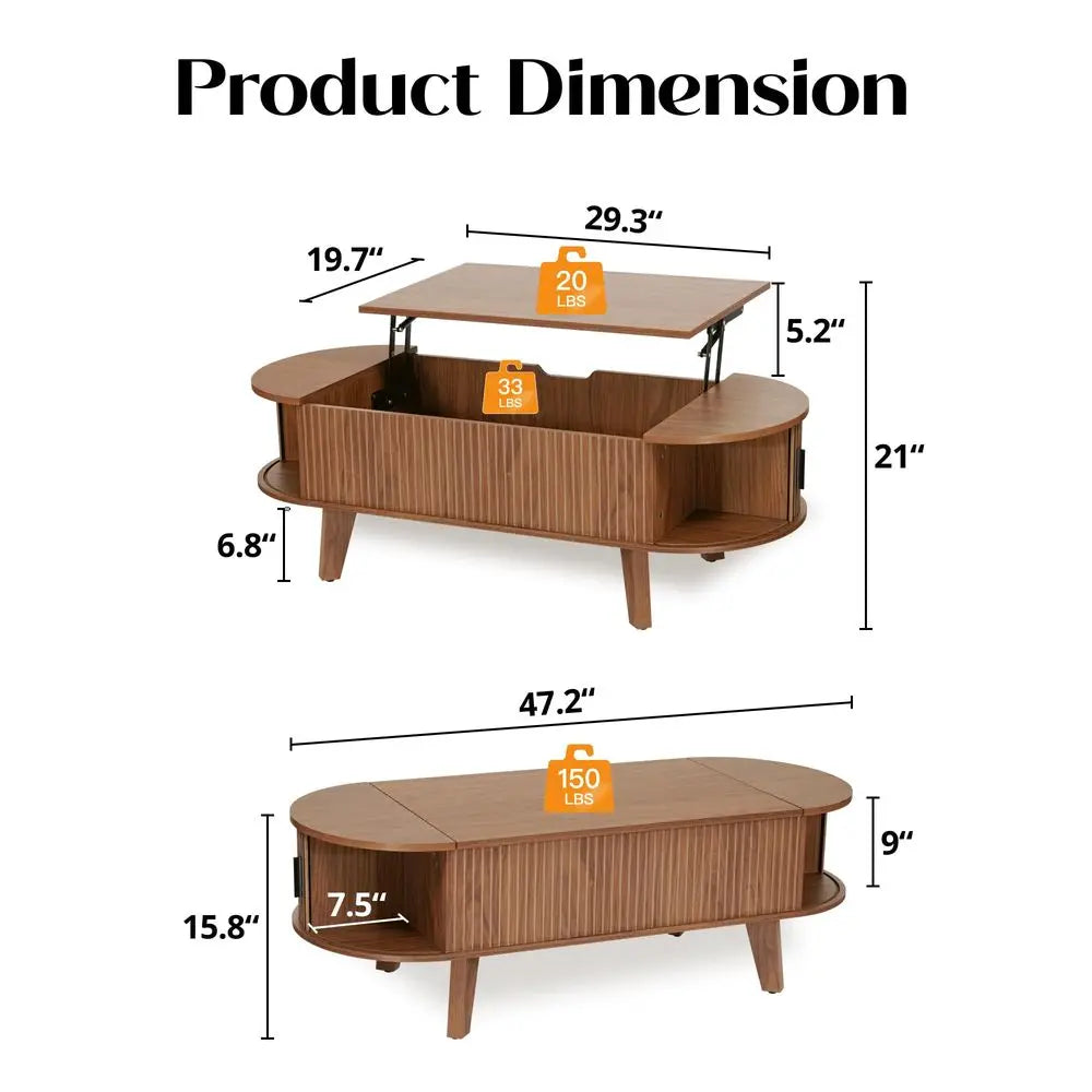 Lift Top Coffee Table with Storage